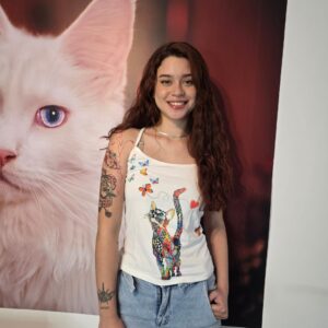 Camiseta para mujer gato mandala 2