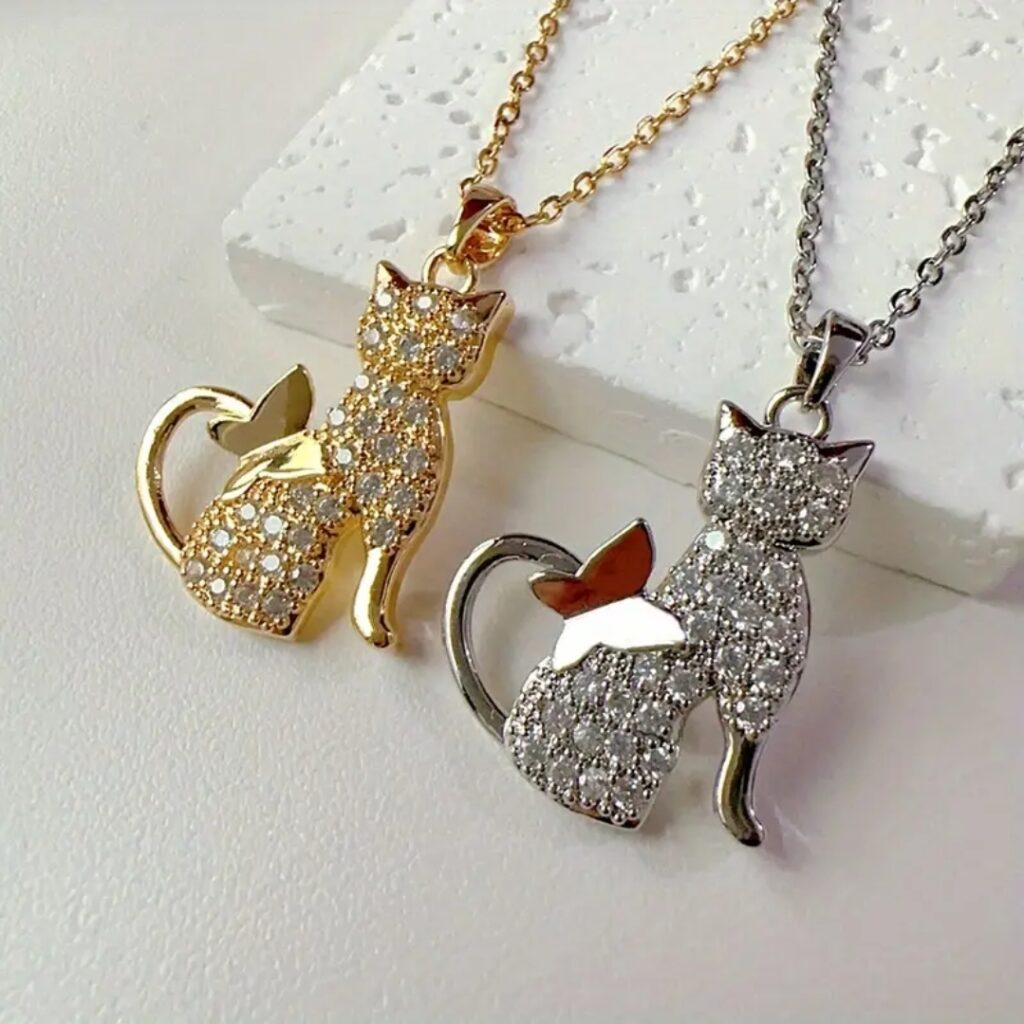 Collar Gato Y Mariposa