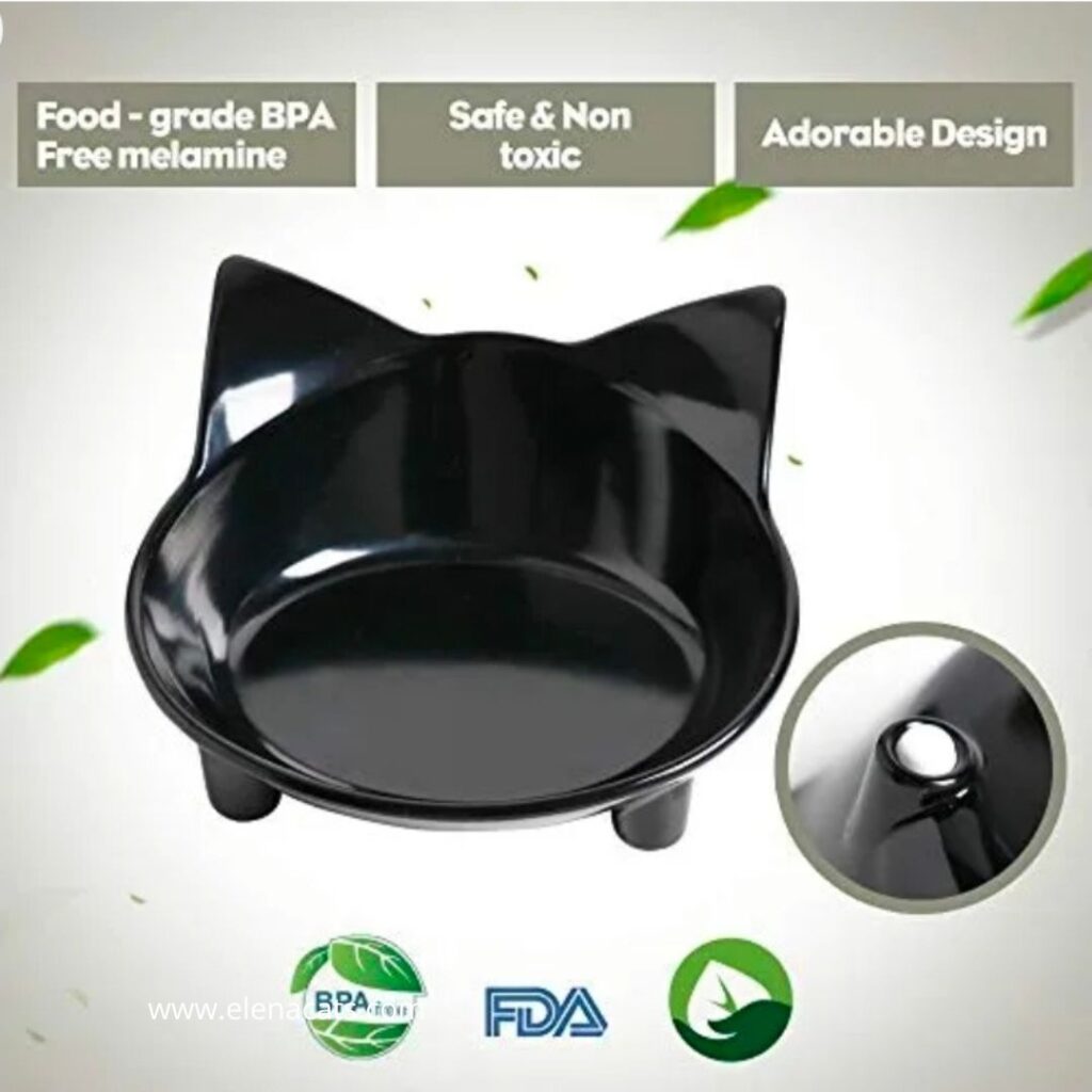 Comedero para Gatos color negro