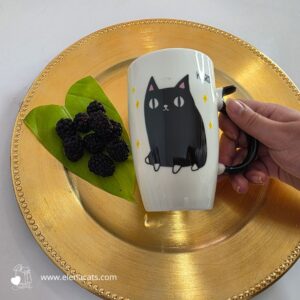 vaso Con Diseño De Gato negro