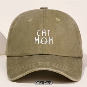 Gorra Con Diseño Gato cat mom cafe