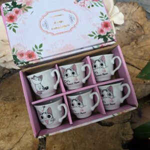 Kit Vasos Con Diseño De Gato