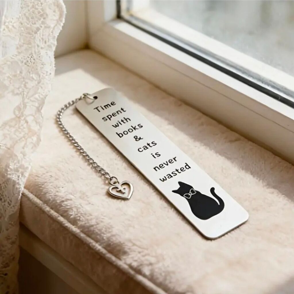 Separador De Libros Con Diseño De Gato