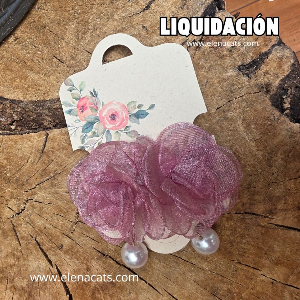 Aretes con rosa cute