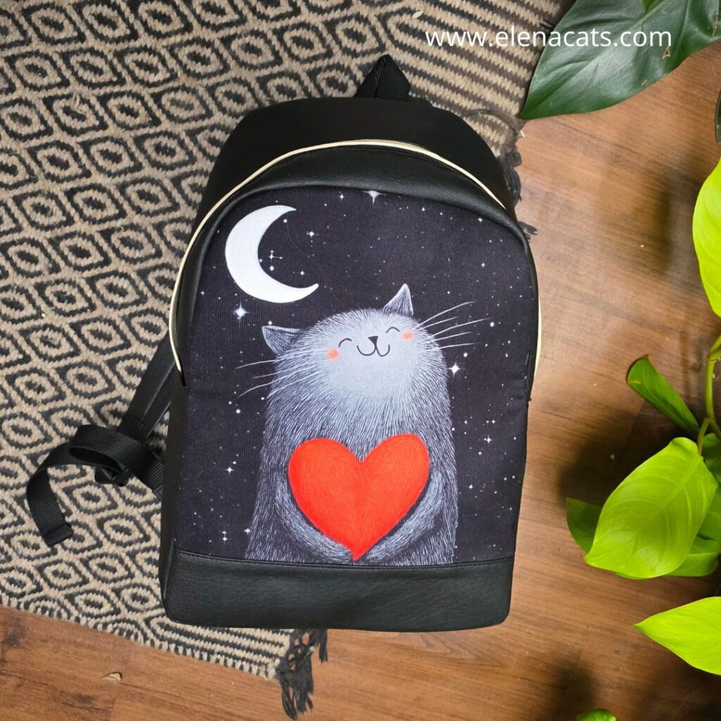 Morral Gato Corazon y amor