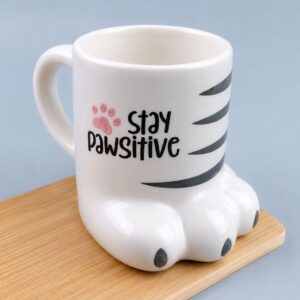 Taza Diseño De Gato huella