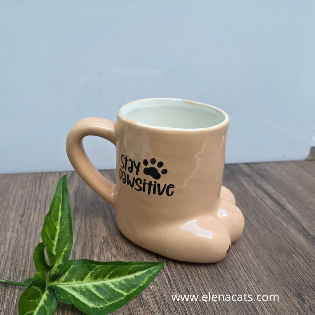 Taza Diseño De Gato huella