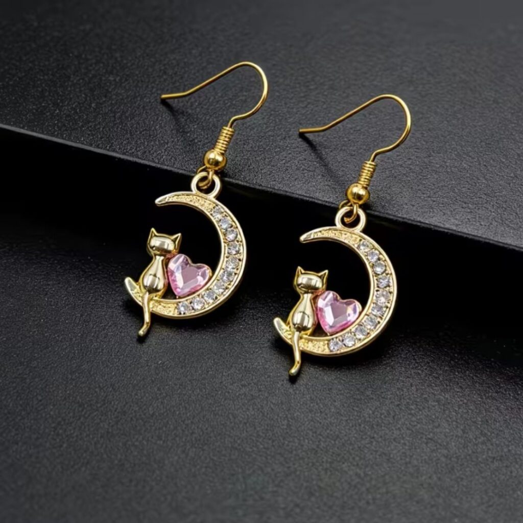 Aretes Gato Luna