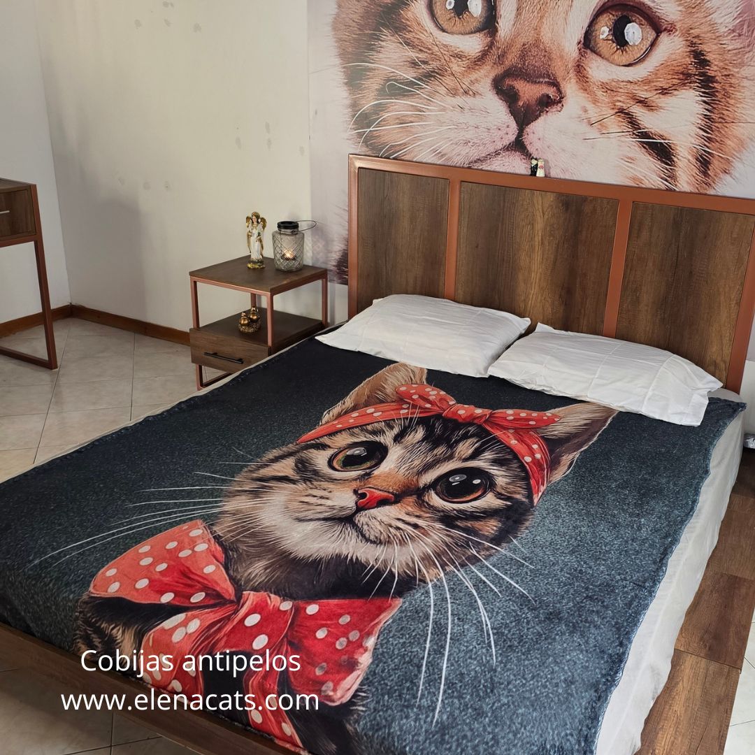 Cobija Con Diseño Gata Ele - Imagen 2