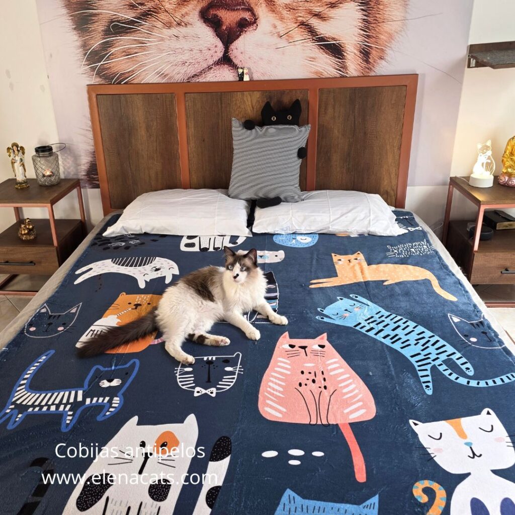 Cobija Gatos Azules