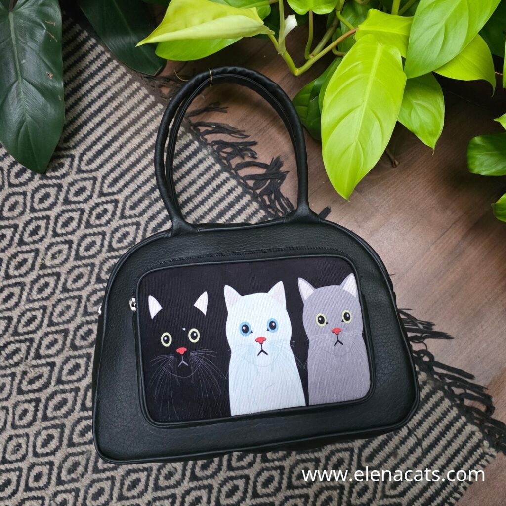 Bolso Cartera Gata Tres Gatos